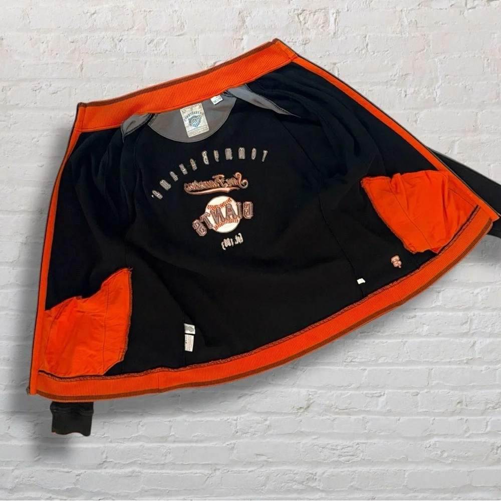 Tommy Bahama San Francisco Giants Full Zip Jacket L MLB Baseball Black Orange